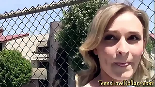 Teen facialized for pay